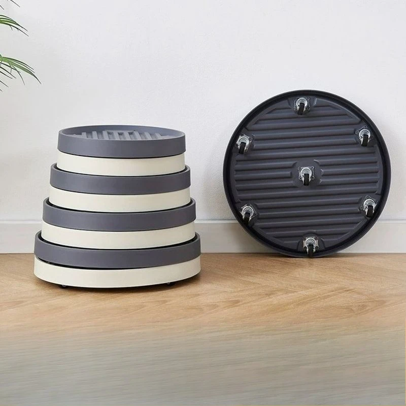 

Heavy Duty Thick Plastic Plant Pot Caddy Dolly Hidden Wheels Indoor Patio Balcony Garden Cart wagon carretilla plegable Base