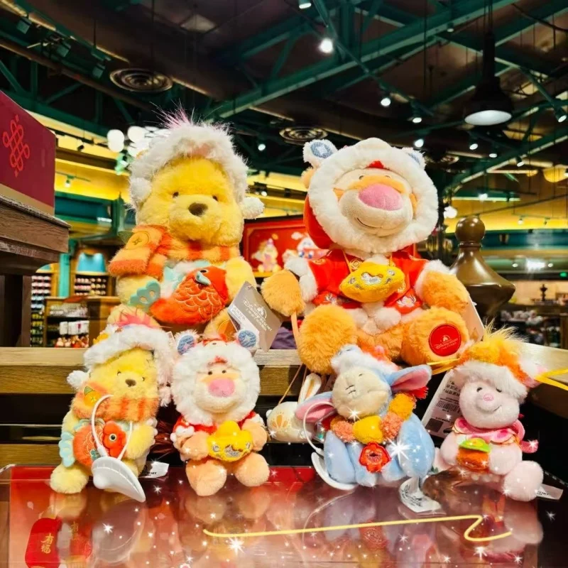 

Disney Resort 2026 Lunar New Hundred Acre Wood Winnie The Pooh Tigger Plush Keychain Bag Pendant Key Ring For