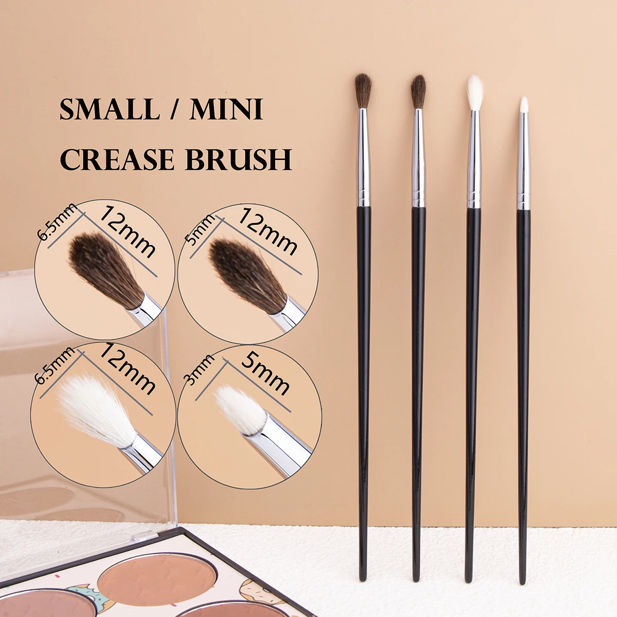 Precise Eye Shadow Smudge smoky liner Makeup Brushes natural Goat Hair Pointed Crease Brush Tapered Detail Eyeshadow Brush