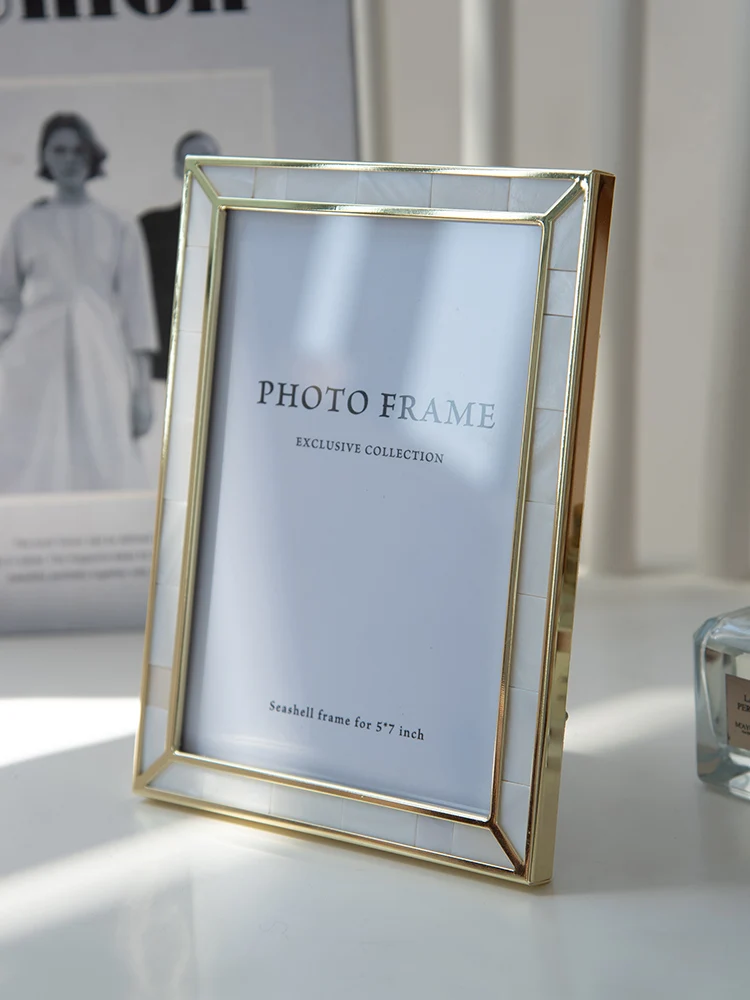 Elegant  Photo Frame Creative Metal Simple Desktop Display Photo Washing 6 7 8 Inch 10 Home Decorative Accessories