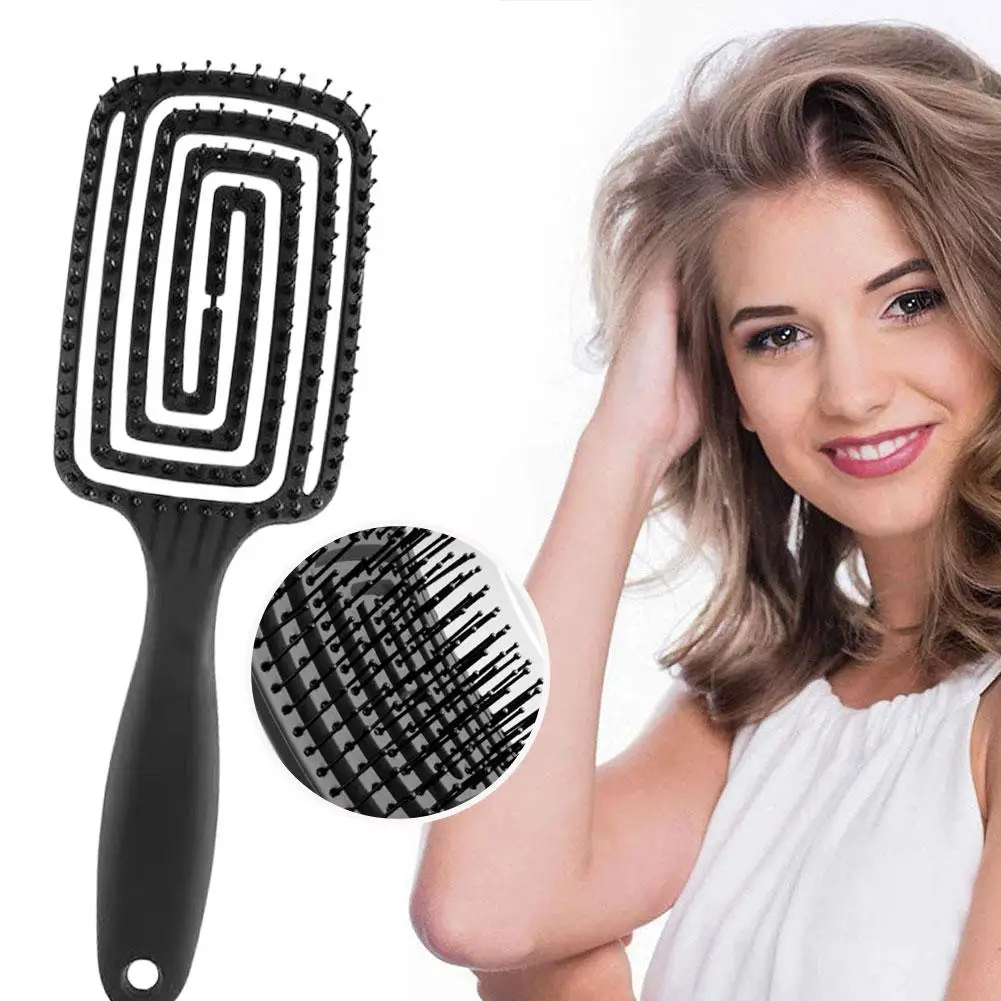 

Detangling Hair Brush Hollow Out Massage Comb Anti-Static Scalp Massage Hair Brush for Curly/Straight/Wet/Dry Hair Care Tool