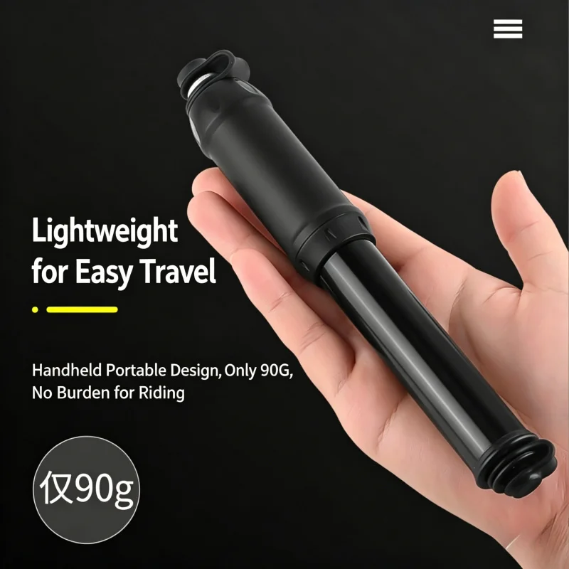 

Portable High-Pressure Air Pump for Bicycle Motorcycle E-bike Mini Tire Inflator