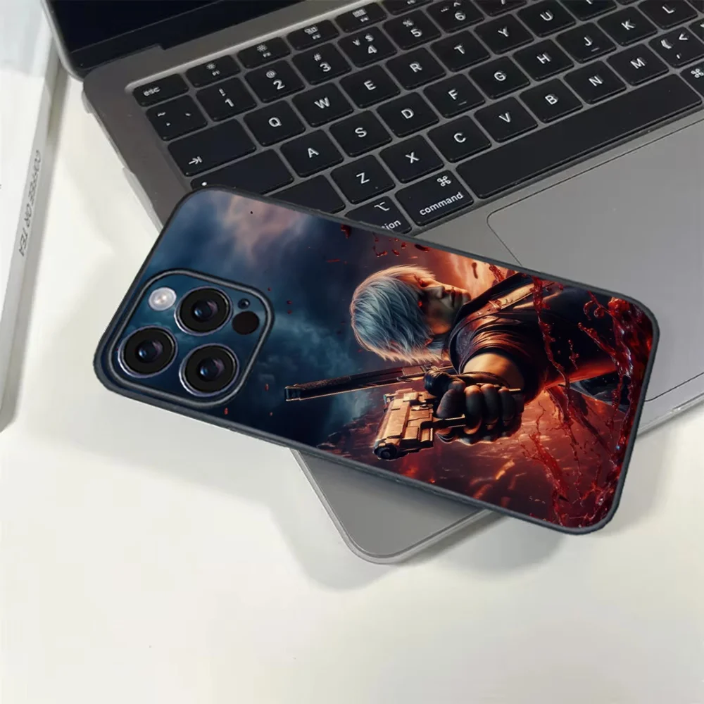 حافظة هاتف D-Devil May Cry 5 لهاتف آيفون 16 15 14 13 12 11 PRO MAX PLUS حافظة صغيرة من مادة البولي يوريثان الناعمة والصديقة للبشرة