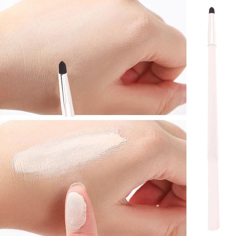 Foundation Concealer Brush Schraper Tweekoppig cosmetisch hulpmiddel onder de ogen voor make-up Crème Corrector Detailborstel Vloeibare make-up