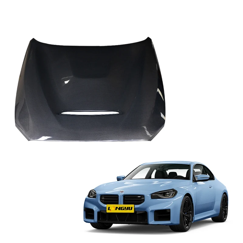 Langyu Vehicle Exterior Accessories Front Bonnet Carbon Fiber Engine Cover For BMW M2 F87 GTS Style Engine Hood