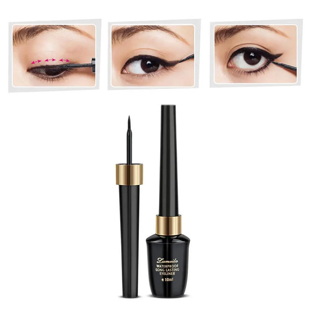 10ml wodoodporny Eyeliner w płynie klej do oczu szybkoschnący Eyeliner, odporny na pot, kosmetyki do makijażu oczu bez rozmazywania dla kobiet W1o4