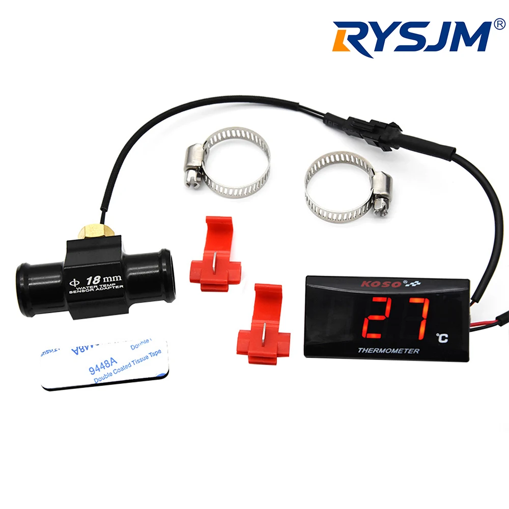 Motorcycle Water Temperature Gauge for Koso Temperature Sensor Mini Temp Meter for XMAX300 CB400 MT 07 09 Sensor Scooter Racing