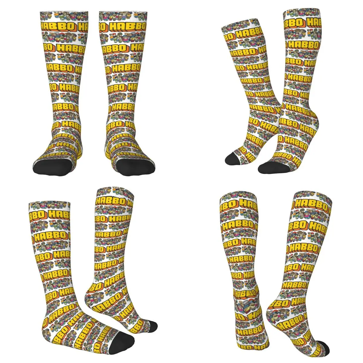 All Seasons Game Habbo Hotel Socks Harajuku Sport Middle Tube Socks Soft Casual Stockings for Men Women