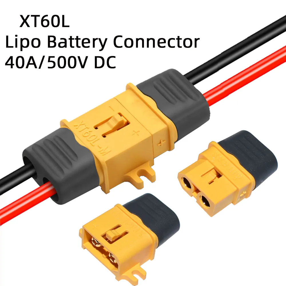 Amass XT60L XT60-L Connector XT60L Connectors Lipo Battery Plug With Cover Sheath Housing Male&Female Spare Parts for DIY RC Toy