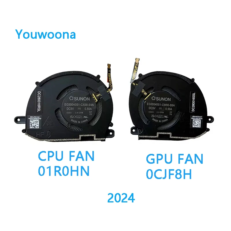 

Новый оригинальный вентилятор охлаждения процессора и графического процессора для ноутбука Dell XPS 13 9340 9350 2024 01R0HN 0CJF8H