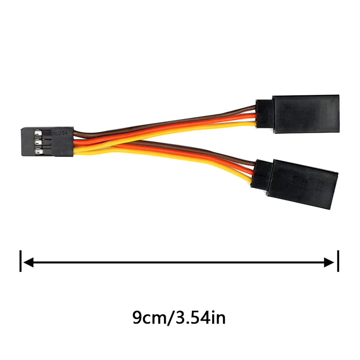 5 Pcs JR/Futaba Style Servo 1 To 2 Y Harness Leads Splitter Cable Male To Female Extension Lead Wire for RC Models 7Cm