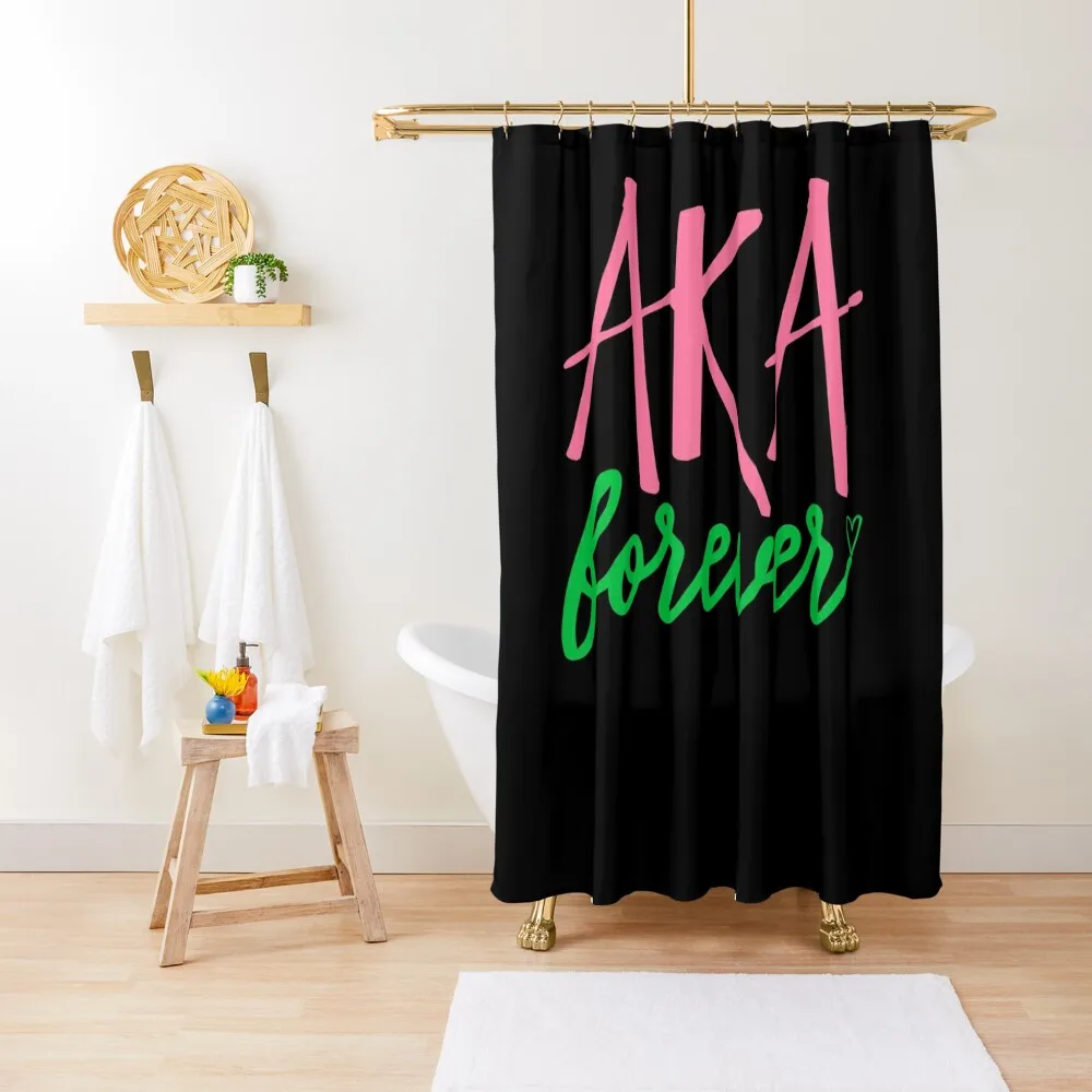 

AKA Sorority Paraphernalia | AKA Forever Shower Curtain Luxury Bathroom Shower Bathroom Box Curtain