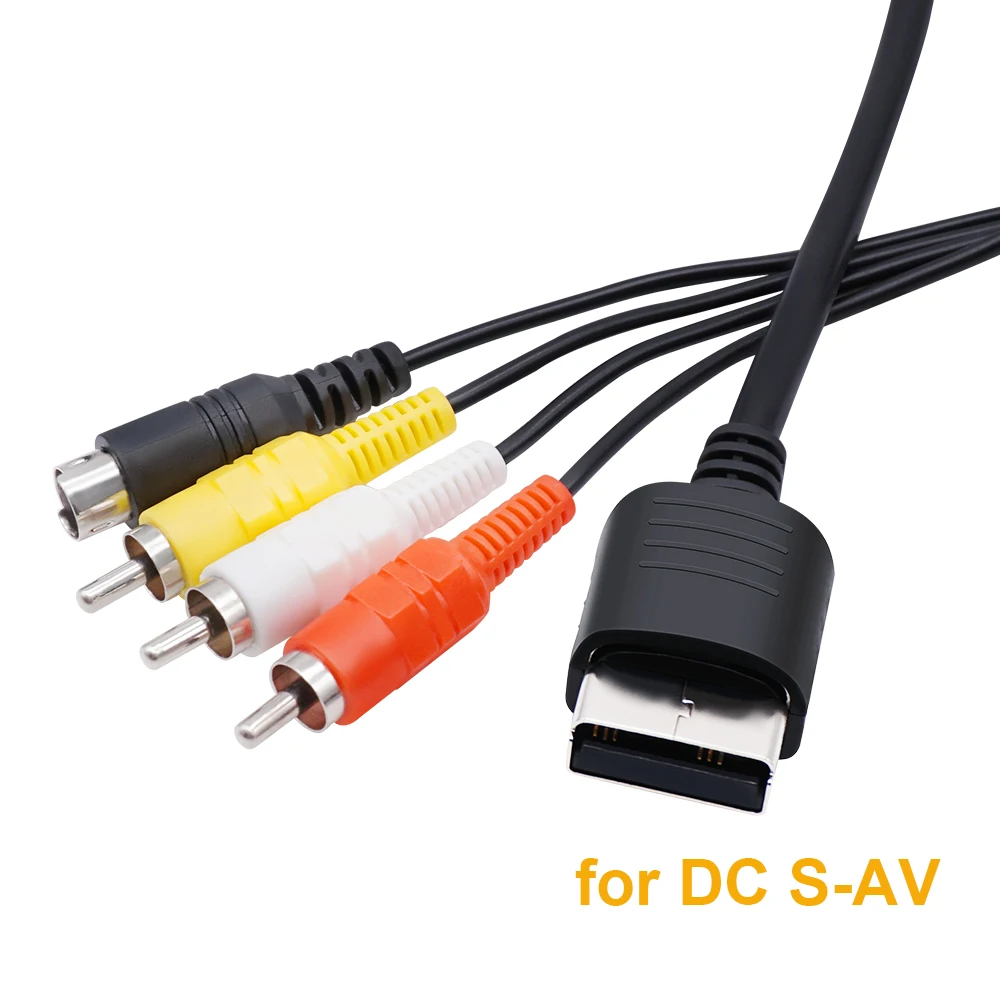 S-Video كابل AV ل PS3/ PS2/بلاي ستيشن/زحل/N64/تيار مستمر ، AV الصوت والفيديو كابل مركب 3RCA ل Xbox360/زحل/وي/N64 لوحات المفاتيح