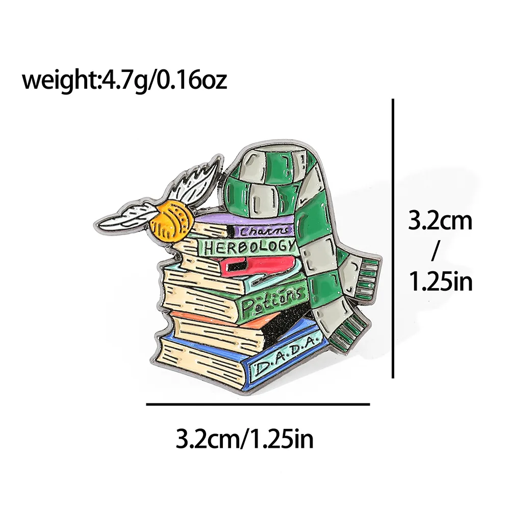 Harries Potters Enamel Pin Cartoon Badge Wizarding Academy Backpack Accessory Fashion Lapel Pin for Kids Jewelry Decoration Gift