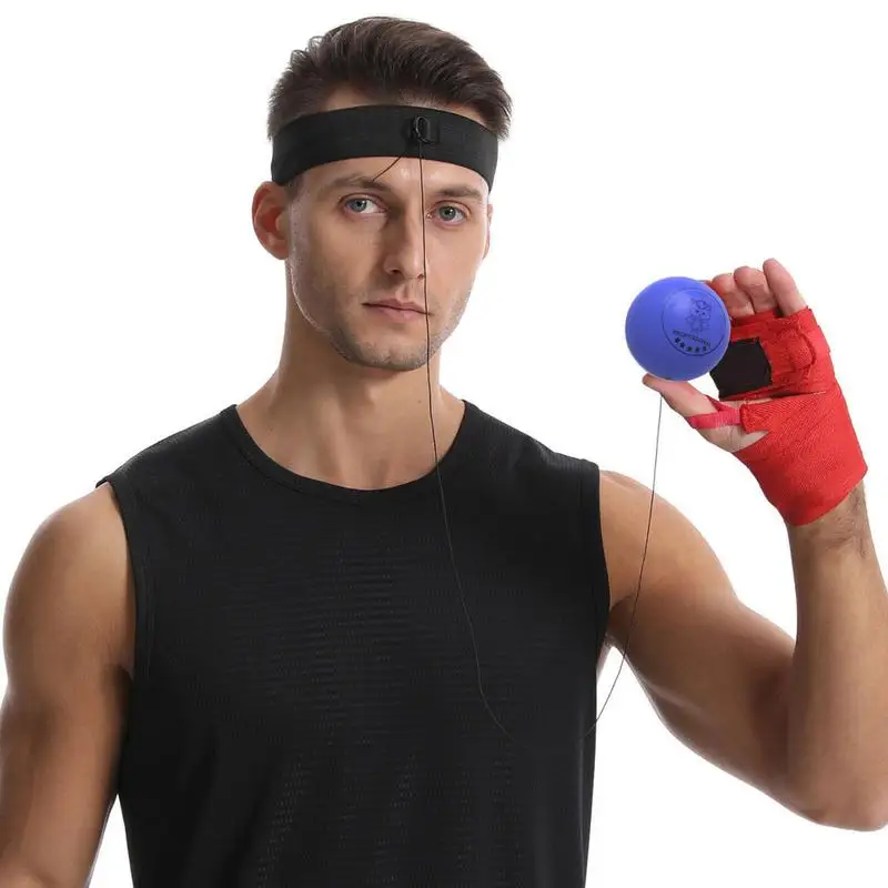 Boxing Ball With Headband Boxing Reflex Ball Headband Set Kids Boxing Equipment Hand Eye Coordination Training Tool Exercise