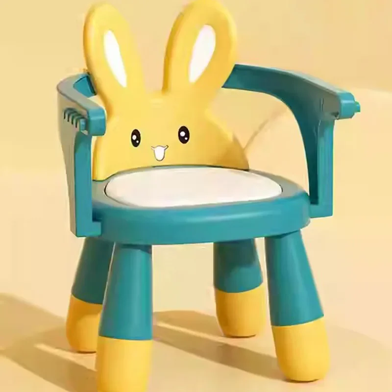 Plastic Children's Stool Small Kitchen Household Backrest Cartoon Child Chair Baby Dining Taburete Infantil Kids Furniture