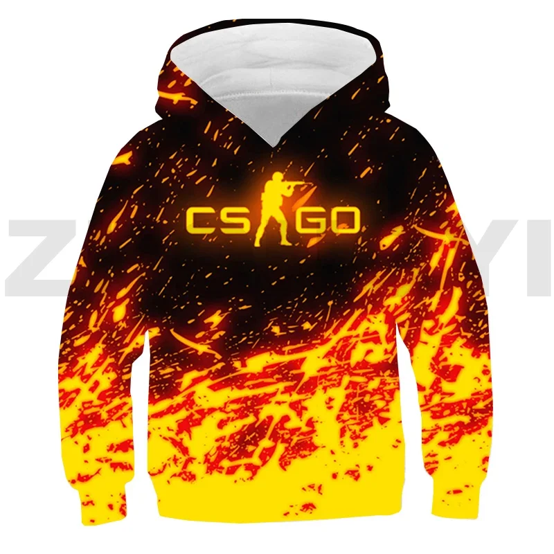 Fashion Casual CS GO Game 3D Hoodie Boy Girl fashion causal CSGO Printed Pullovers Kids Loose Versatile Harajuku Hoodie Clothes