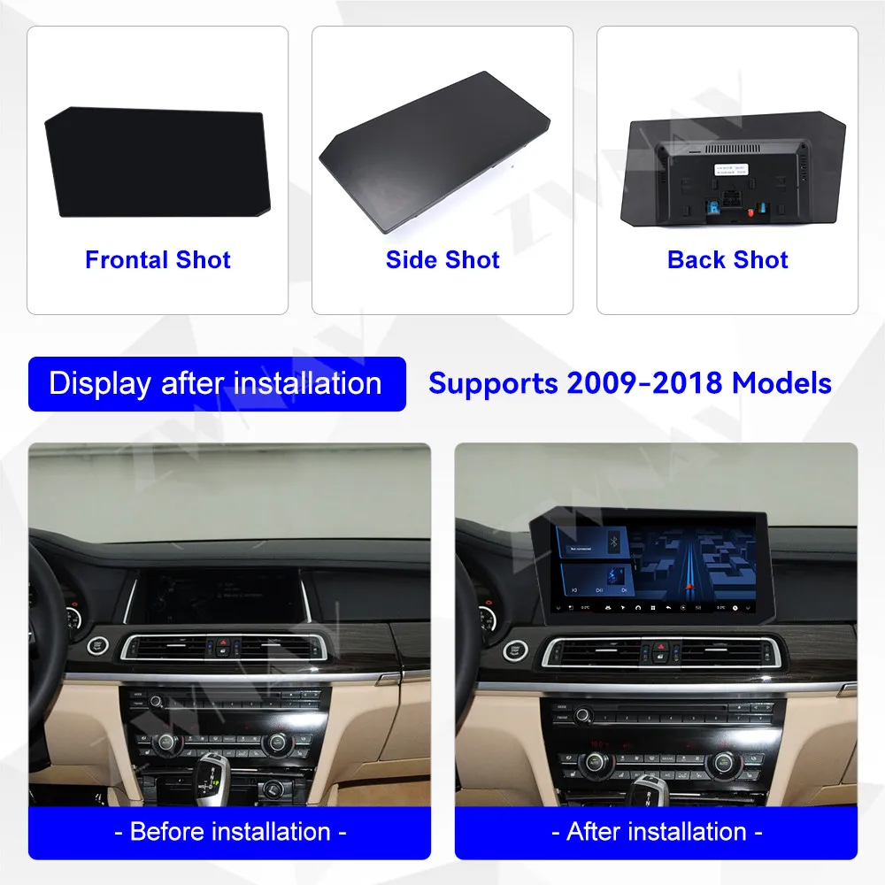 لسيارات BMW 6/7 Series 2009-2018 ترقية 2026 12.9 بوصة تعمل باللمس جهاز الملاحة اللاسلكية لتحديد المواقع مشغل وسائط متعددة Carplay BT5.0 #3