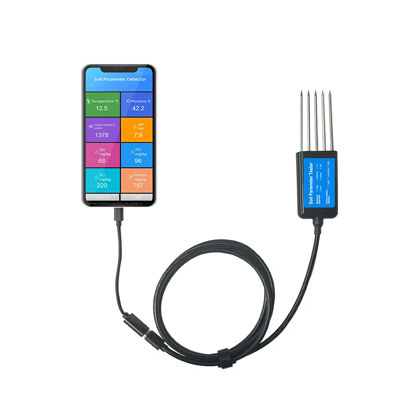 Imagem -02 - X-gee Soil Sensor Abrangente Portátil Usb Tipo-c Port 8in Android App Melhor Fábrica