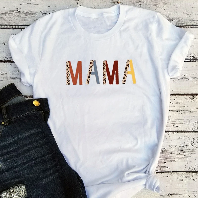 

Mama Mini Shirts Leopard 2021 Mother's Day Gift Mommy and Me TShirts Baby Outfits Matching Tee for Girls Kids Outfits