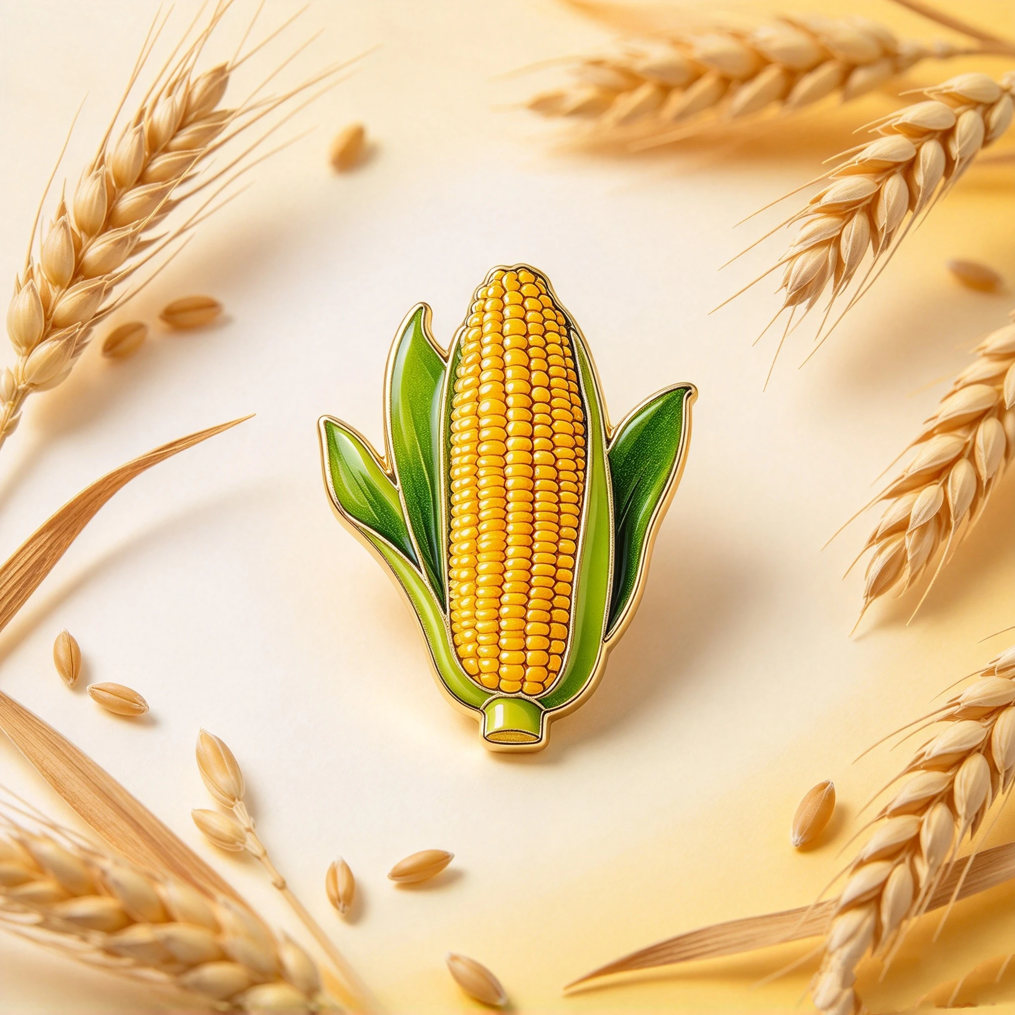 Rural Style Corn Metal Badge, Cute Crop Enamel Pin, Unique Gift for Vegetable Lovers