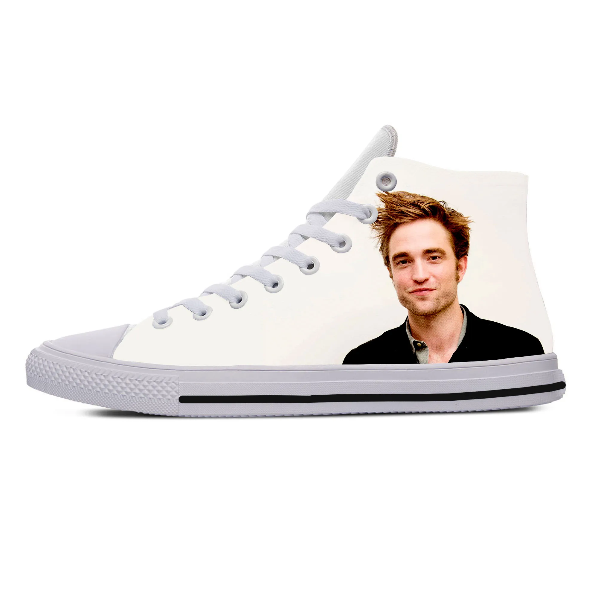 Hot Cool Fashion Robert Pattinson High Sneakers Men Women High Quality Handiness Casual Shoes High Top Lightweight Board Shoes