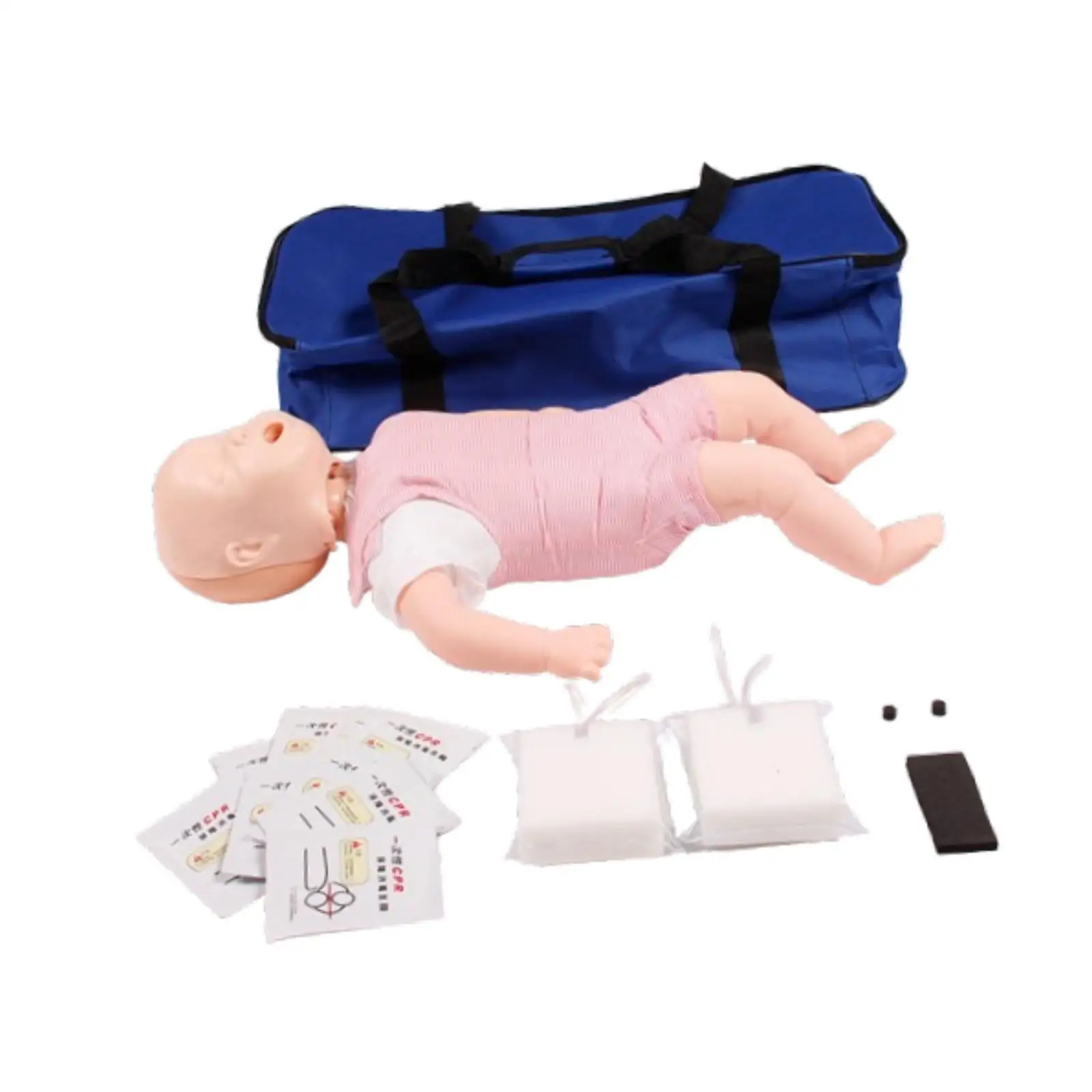 

Infant Airway Obstruction Model Replaceable Lung Bags Practical Simulated Foreign Bodies Heimlich Maneuver CPR Training Manikin