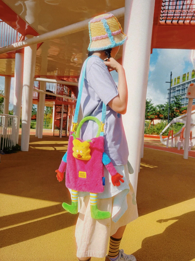 

Uody Original Cute Cartoon Plu Toy Crossbody Bag Women's Handbag Friend Gift Youthful Faionable oulder Bag for Daily Use
