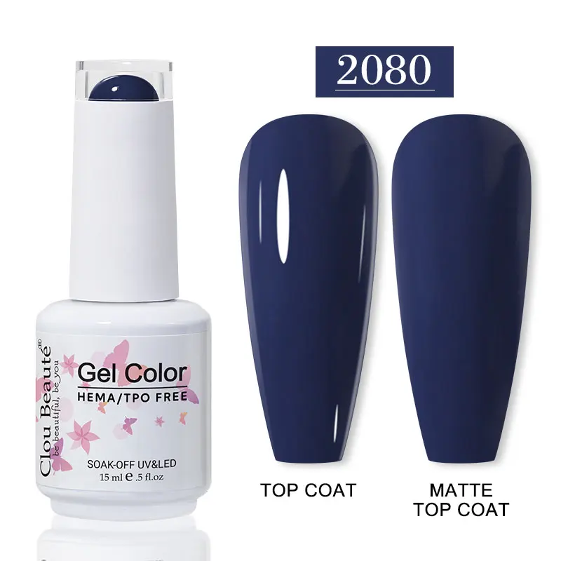 Clou Beaute HEMA TPO FREE Gel-Nagellack, semipermanenter Hybrid, schwarz, rot, Gel-Nagellack, Nagelkunst, UV-Nagellack, emaillierter Lack