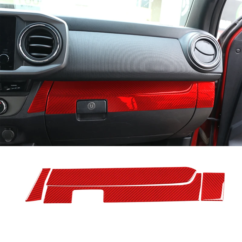 

For Toyota Tacoma 2015-2022 Accessories Soft Carbon Fiber Interior Car Co-pilot Passenger panel Trim Sticker Decoration