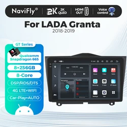 Android 14 2 DIN Wireless Carplay Auto Radio Per LADA Granta Cross ВА2018 - 2023 GPS Navi 4G WIFI DSP Lettore multimediale per auto