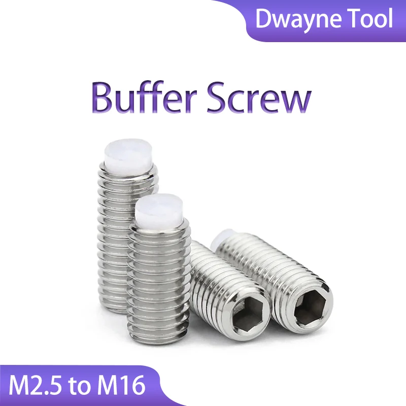 

Plastic Head Plunger Screws 304 Stainless Steel - POM Wave Bead Design M2.5,M3,M4,M5,M6-M16 for Equipment Protection