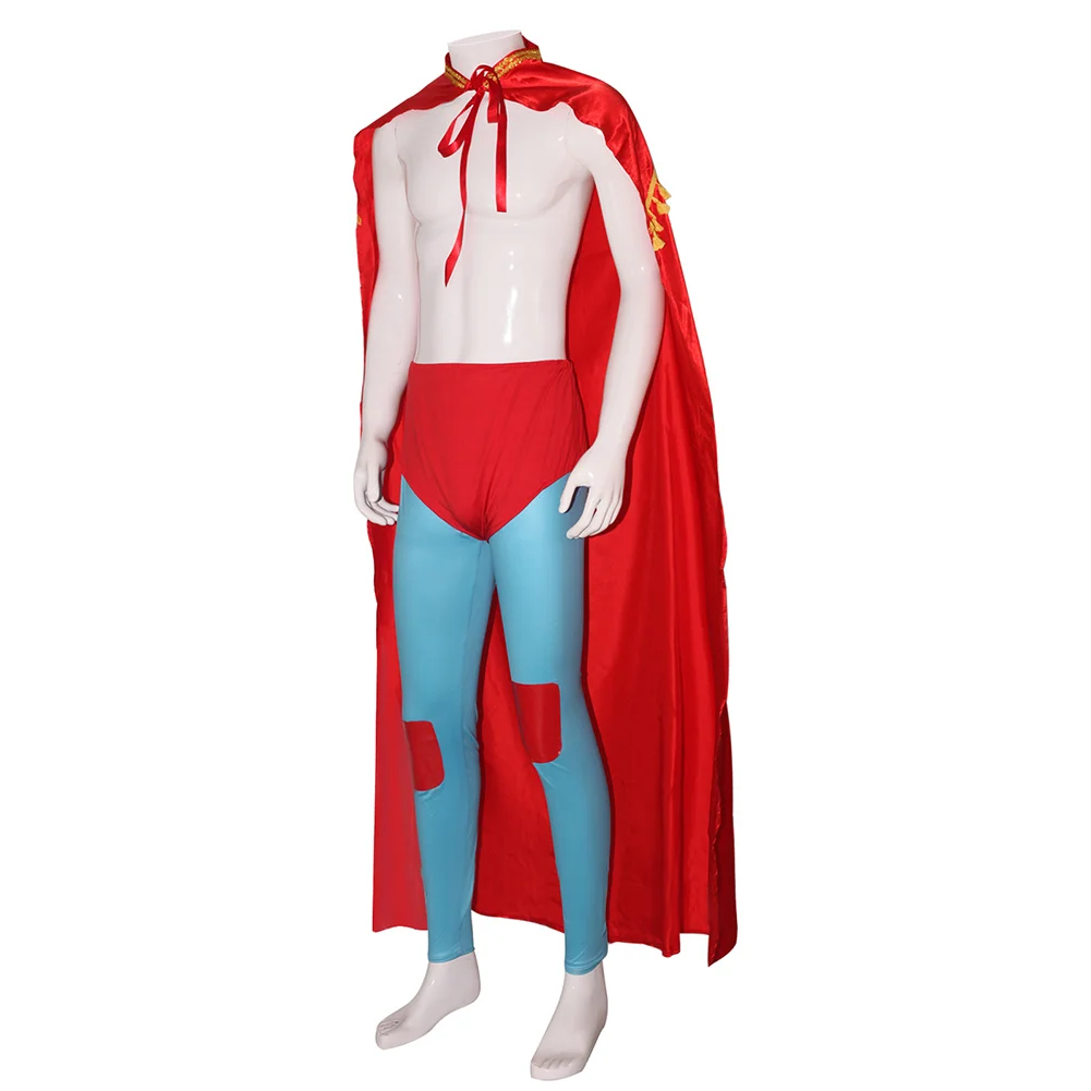 Fantasia Worstelaar Nacho Cosplay Masker Mantel 2006 Film Nacho Libre Disfraz Kostuum Mannen Fantasie Halloween Carnaval Feestkleding