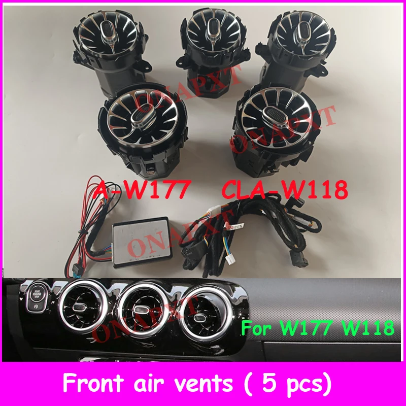 Led Voor Benz A/C/E/S/V/Cla/Gla/Glc W176 W205 w213 W222 W447 W117 W156 X253 Bluetooth App Nozzle Omgevingslicht Air Vent Turbine
