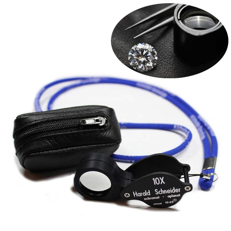 Original Harald Schneider L2 10X Jewelers Loupe, Thin Optical Lens, True Color Magnifier for Gem Inspection & Jewelry Appraisal