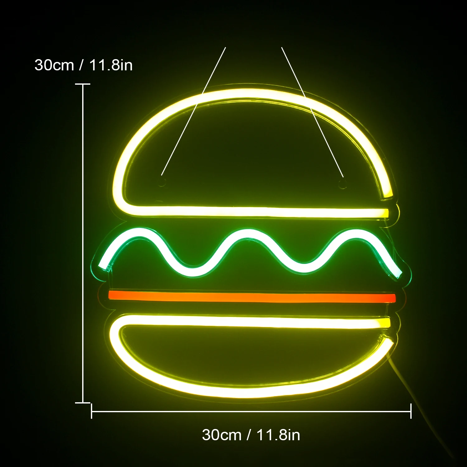 Wanxing Neon Ký Pizza Hamburger Thiết Kế Treo Tường Neon LED Đèn USB Công Tắc Đảng Nhà Hàng Shop Kawaii Trang Trí Phòng