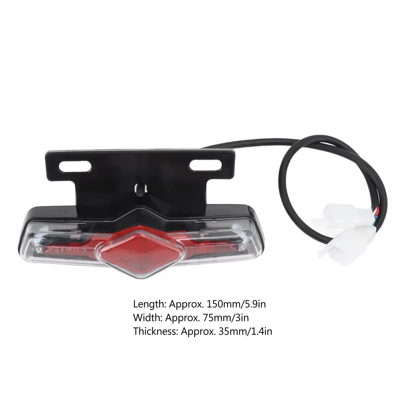 36-60V Waterproof Electric Bike Rear Light - 3 Modes Impact Resistant Tail Lamp for outdoor Use