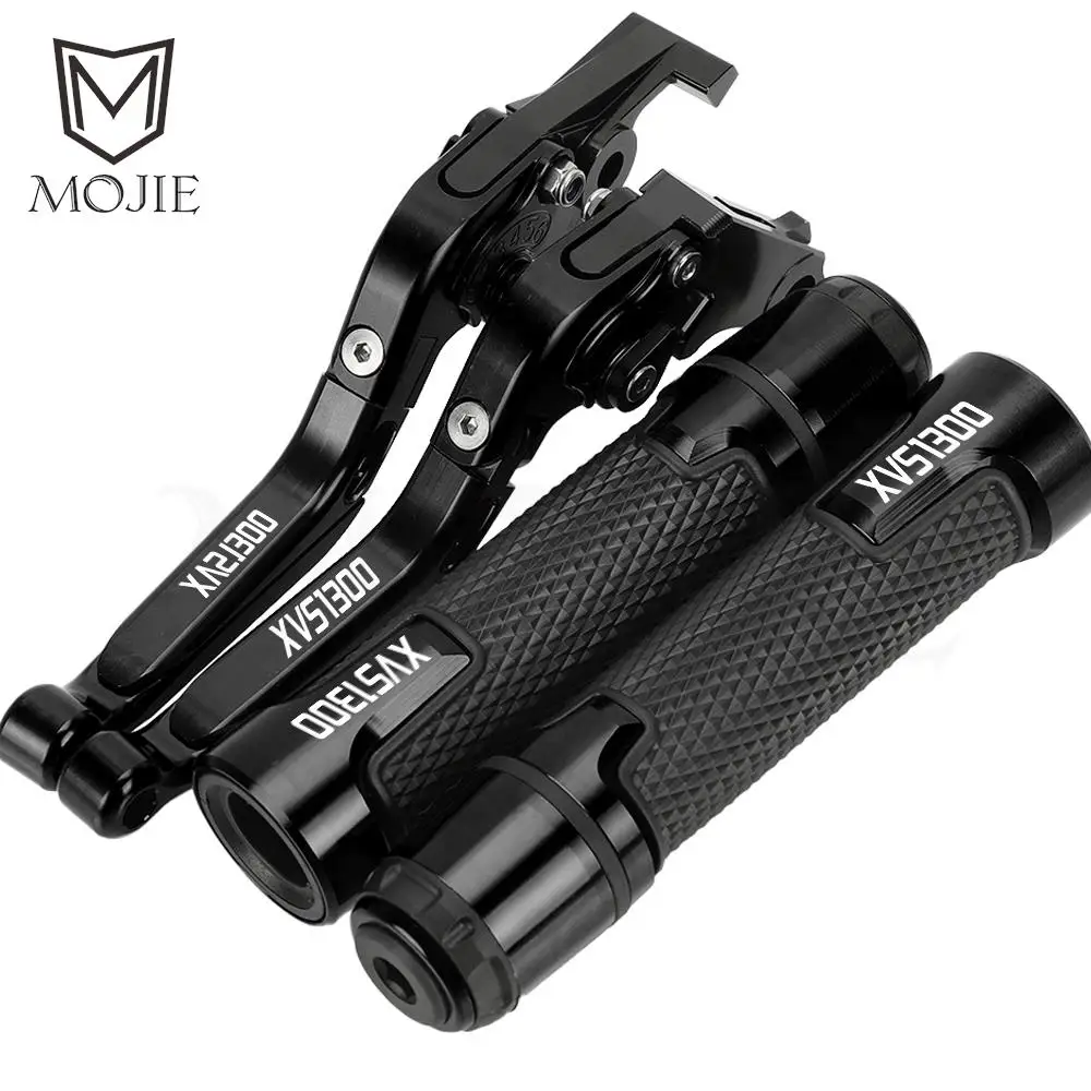 

XVS1300 Motorcycle Acessories Adjustable Brake Clutch Levers Handlebar grips FOR YAMAHA XVS 1300 STRYKER BULLET COWL 2015-2016