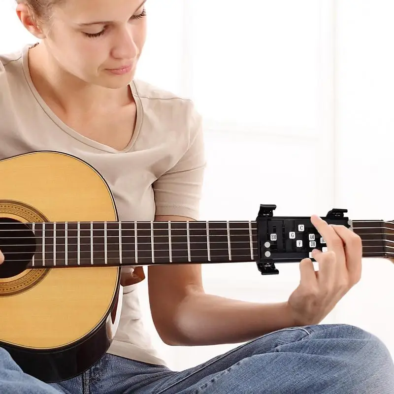 

Тренажер для гитарных аккордов, прижимная лампа для гитары Buddy, портативный тренажер для гитары, тренировка на гитаре, гриф, гитарный аккорд, вспомогательное обучение