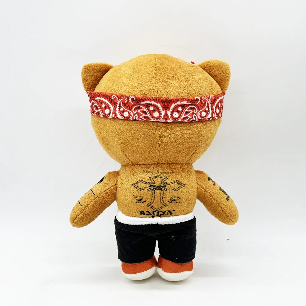 Hello Kitty as Tupac Amaru Shakur Plush Doll Plushies Stuffed Toys 25CM Lovely Pillow Dolls Kids Boys Girls Birthday Gifts