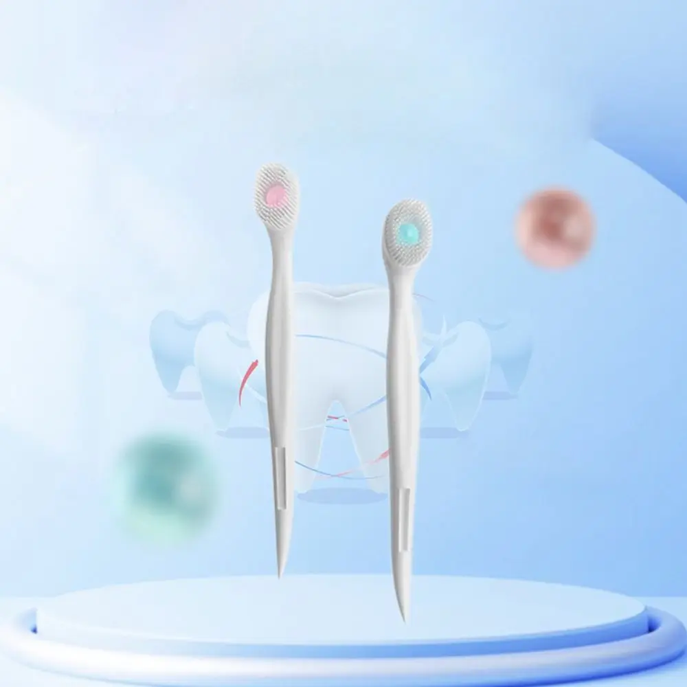 with Freshening Bead Mini Travel Toothbrush Disposable Portable Prepasted Toothbrush Peach Flavor Travel Toothbrushes with Floss
