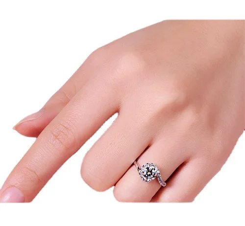 925 Sterling Silver Creative Question Mark Ring Mozzarella Diamond Design Inlaid Zircon Jewelry Women