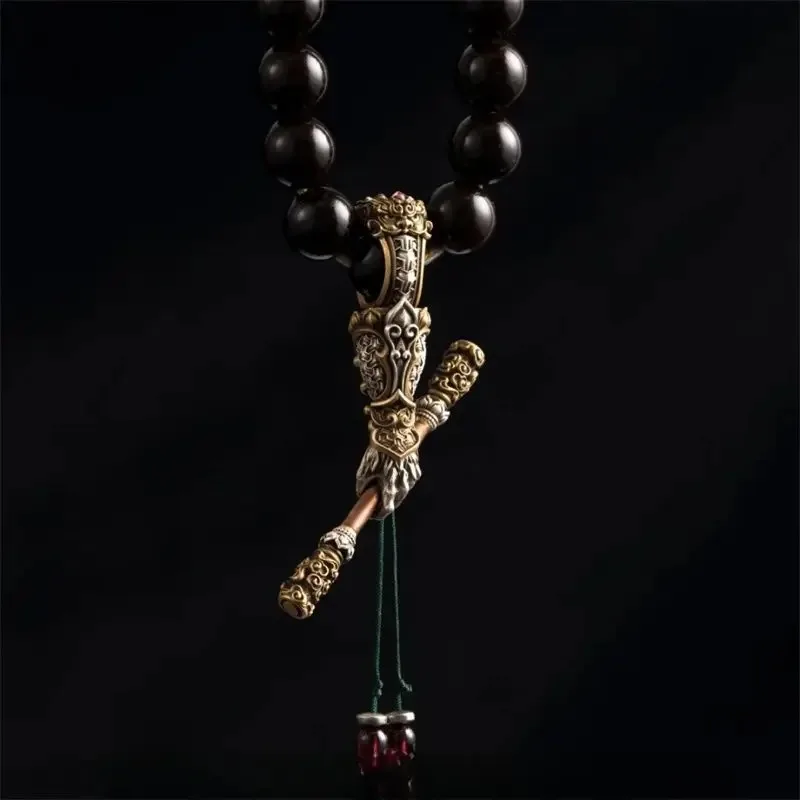 Monkey King Beaded Bracelet Vintage Masculine Exquisite Design Unique Craftsmanship Men Memorial Gift Adjustable Hypoallergenic