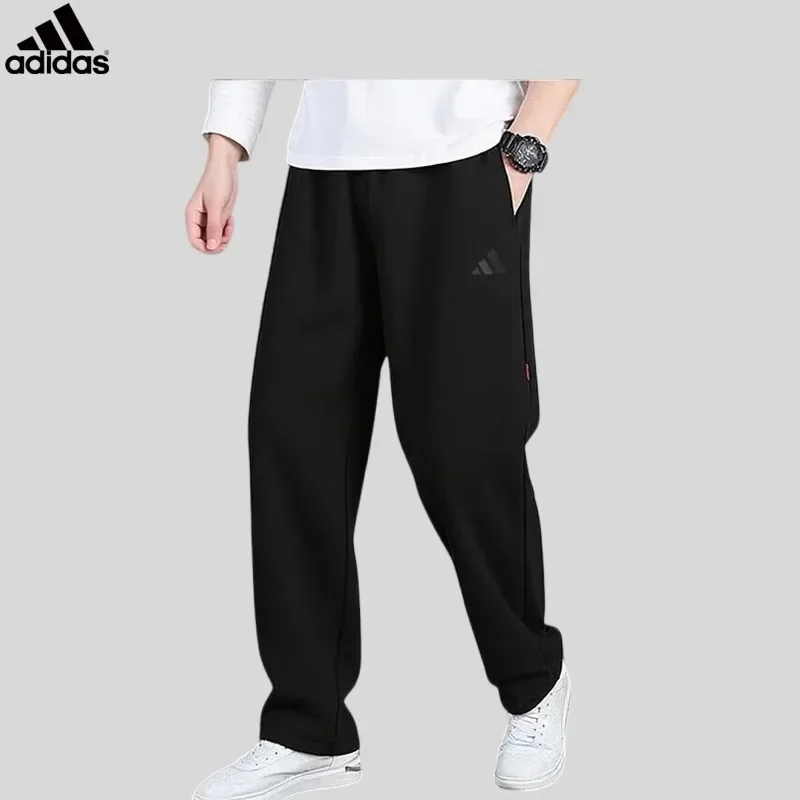 Adidas Unisex Autumn Winter Water Repellent for Men Women, Track Cut Button Zip Waist Hidden Pocket Outdoor Trousers JM1010