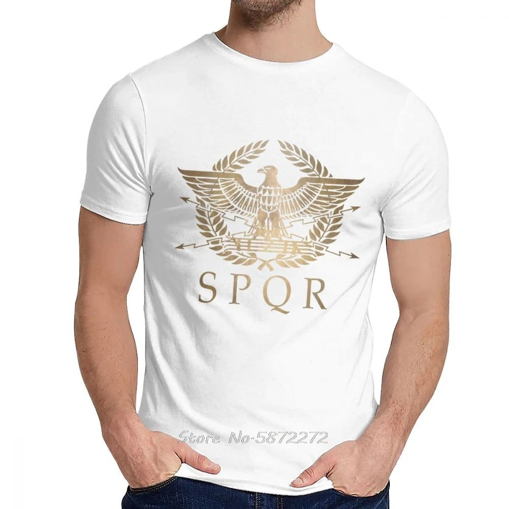 SPQR Roman Empire Standard Tee Shirt O-neck Picture Custom Man's Retro T Shirt Sweatshirt Cotton Tshirt Clothing