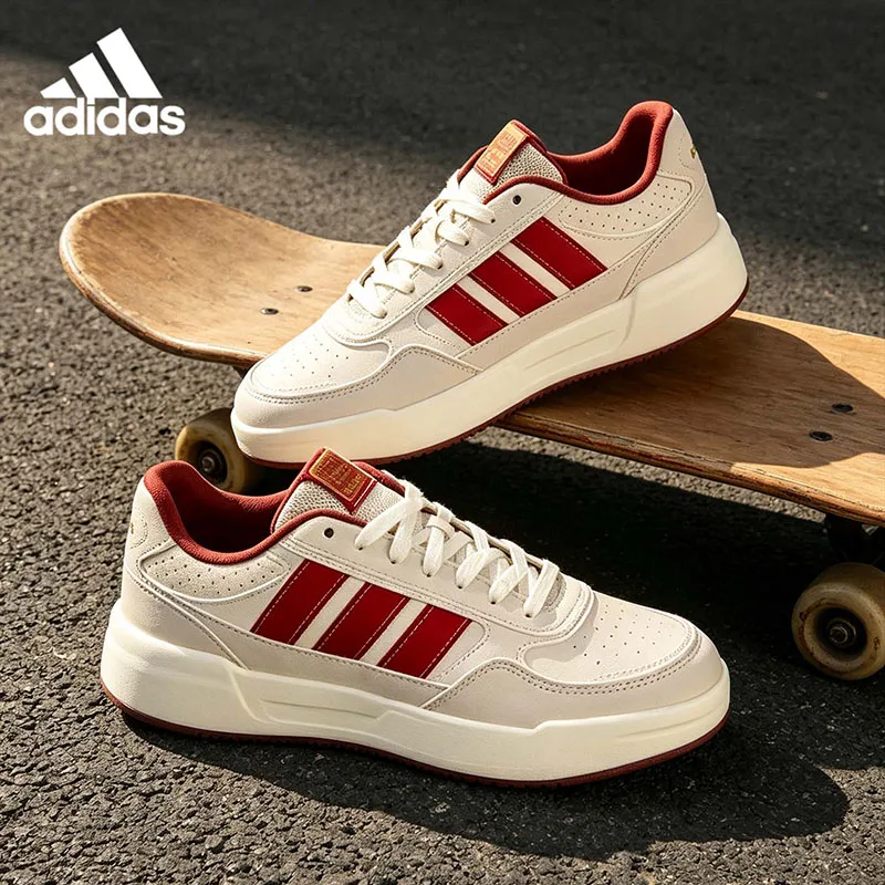 Adidas KI1502 Low‑top Board Shoes Synthetic Upper Rubber Outsole Lace‑up Classic Daily Casual Sneakers