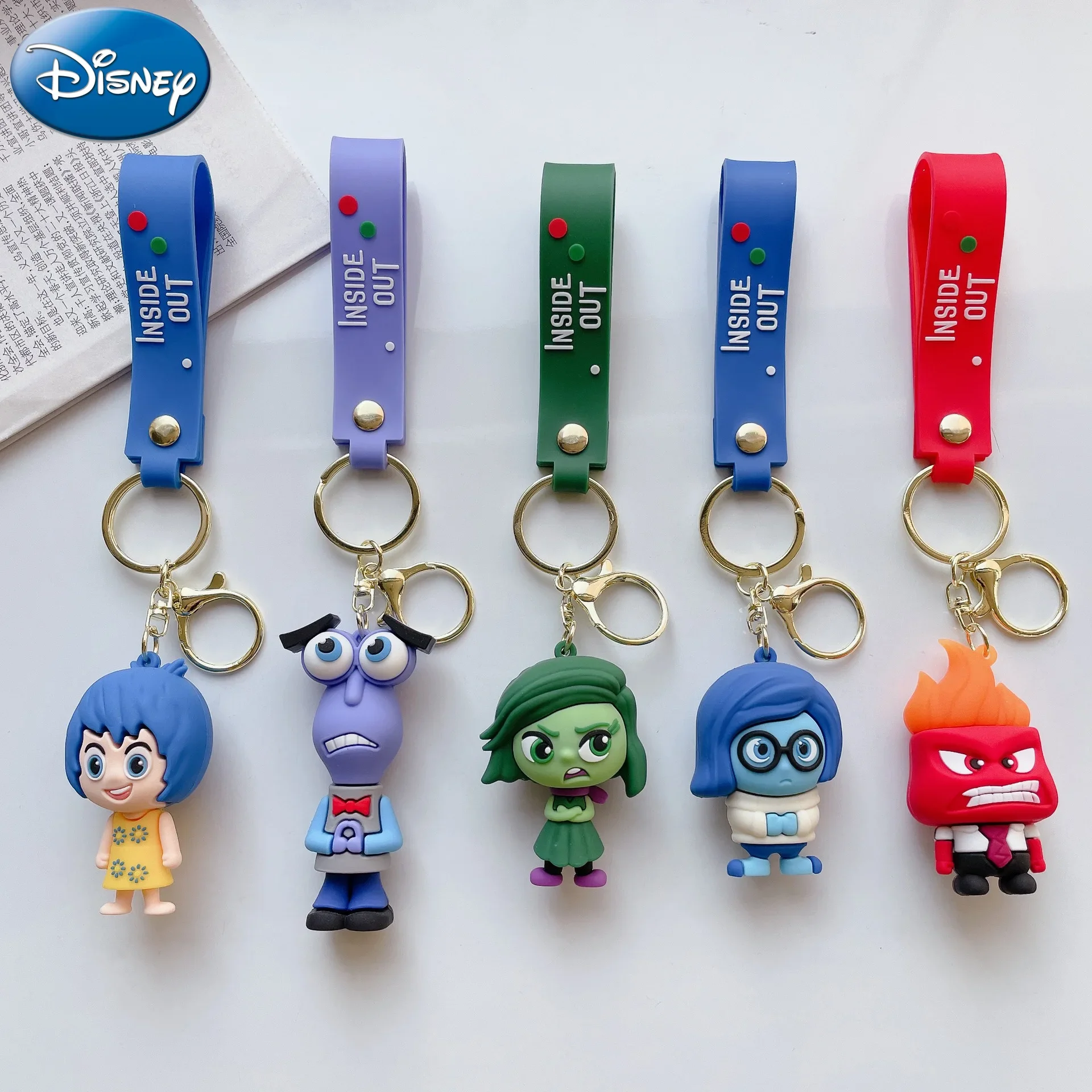 New Cartoon Disney Inside Out Keychain Pendant Movie Character Personalized Creative Silicone Doll Hot-selling Small Pendants