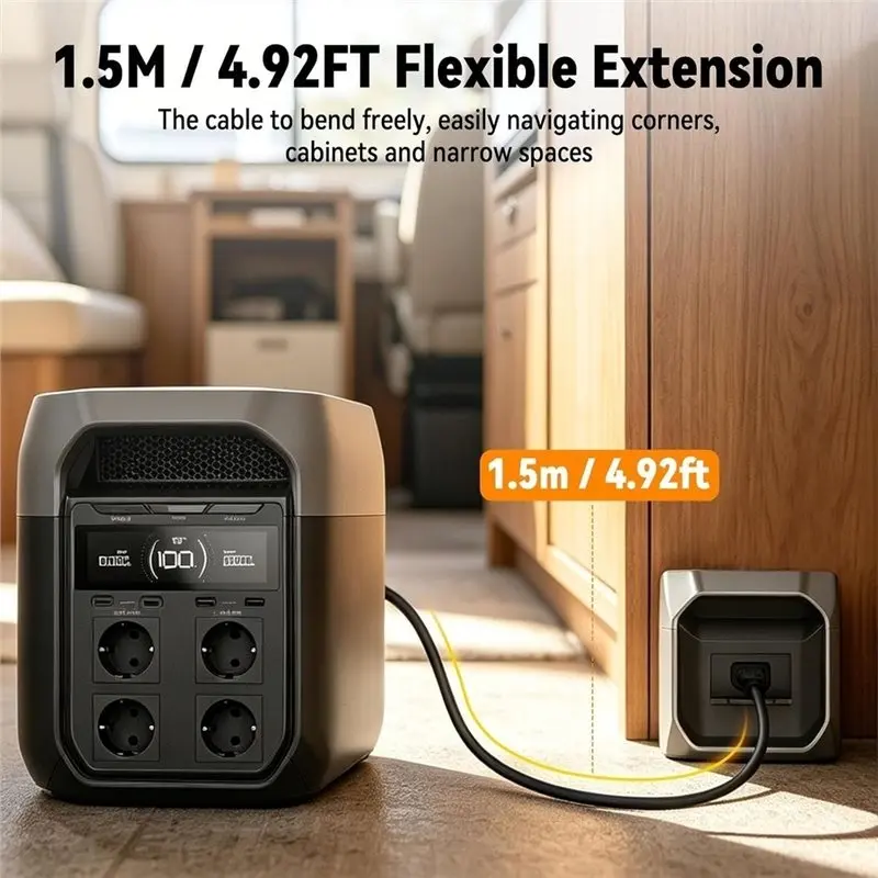 A97I-XT150 1.5 Meter Extra Battery Cable For Ecoflow For Delta 2/2 Max/3/3 Plus/1500 Wave 2/Wave 3, NOT For Delta Pro/Pro 3