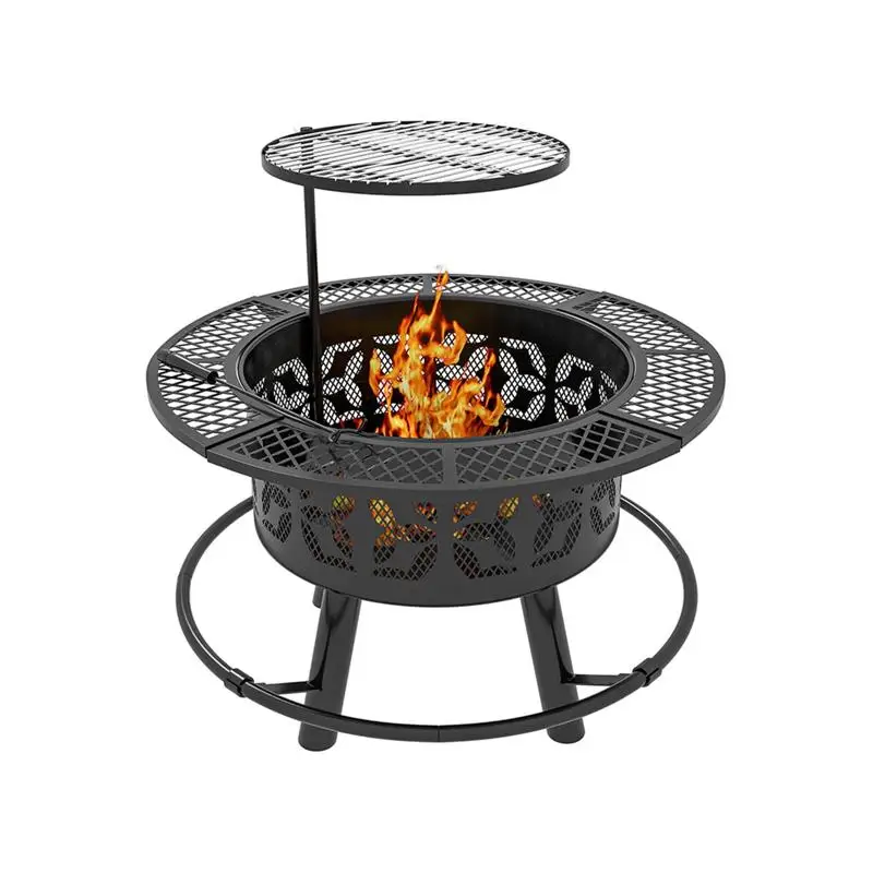 

Яма для костра на открытом воздухе — портативная стальная чаша для костра на заднем дворе, костра и патио — стильная, прочная и простая в сборке