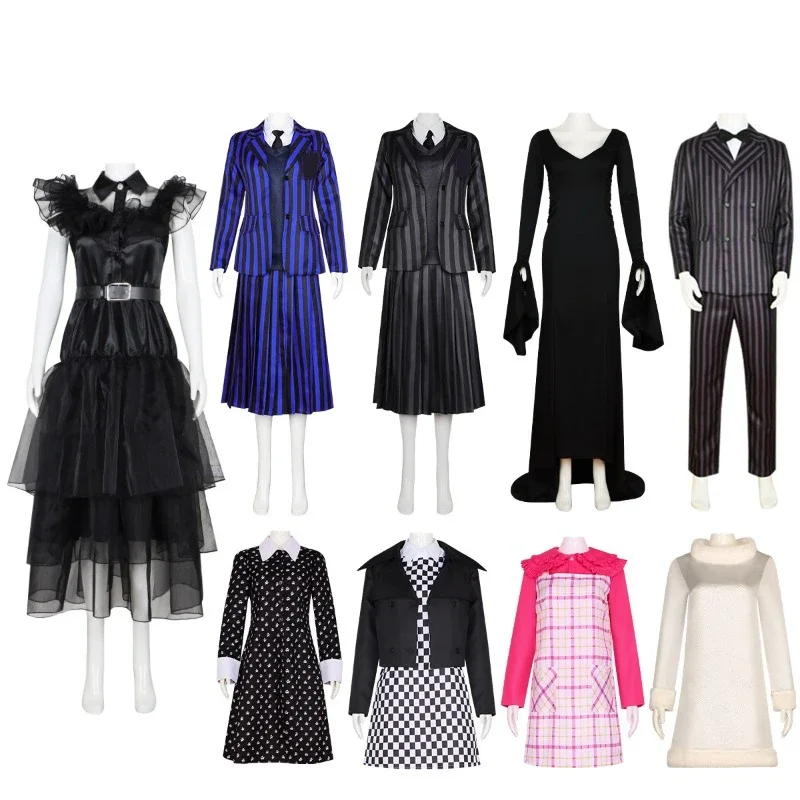 Halloween Cosplay Kostuum Nieuwigheid Cos Outfits Familie Verkleedidee Meisjes Vintage Gothic Outfits Rollenspel Kleding Nieuw